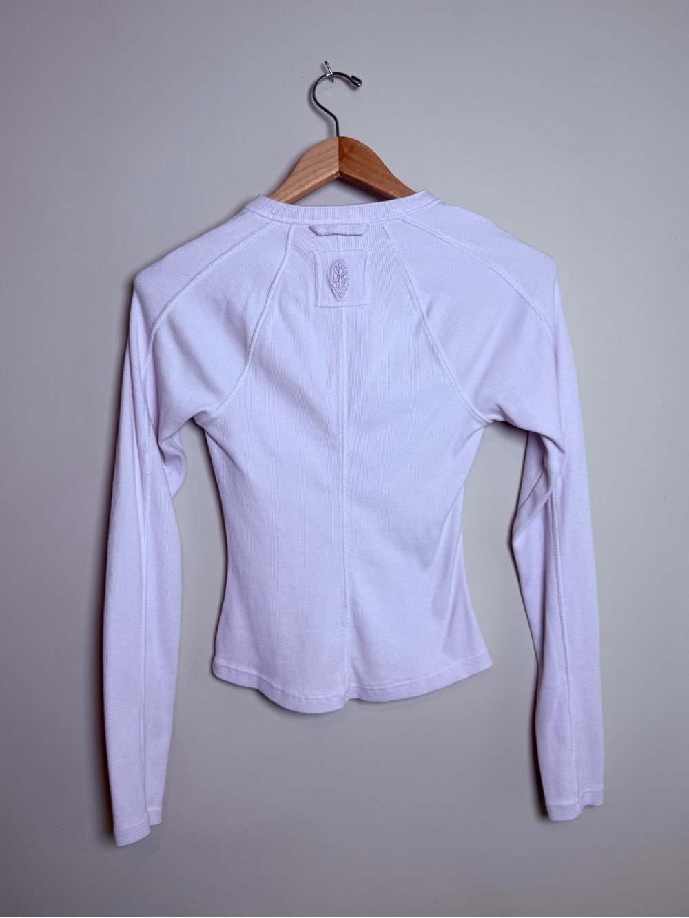 Free People Movement | Ribbed Henley Long Sleeve Top | Lavender | Medium - Picture 2 of 10